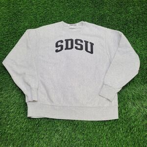 Vintage SDSU Sweatshirt Large 23x26 Champion Arch Y2K